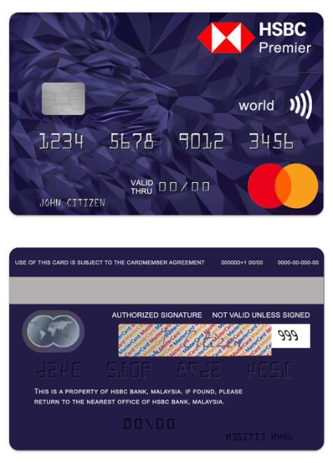 Malaysia HSBC Bank Premier World Mastercard Credit Card
